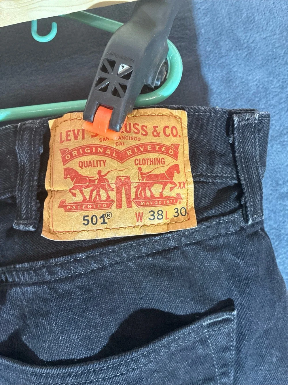 Levi's Black Straight Jeans